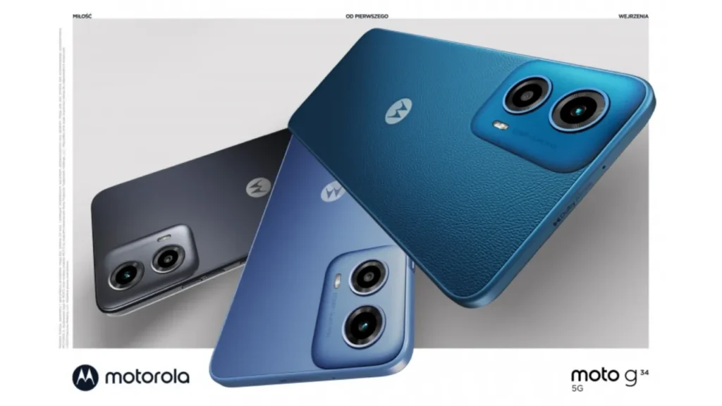 Motorola moto g34 5G. Niedrogi smartfon z łącznością 5G już dostępny w Polsce